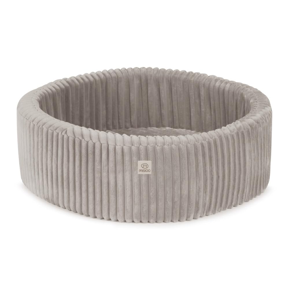 MISIOO Piscina de bolas para bebé, de espuma redonda, sin pelotas, 90 x 30 cm, ideal para niños a partir de 1 año