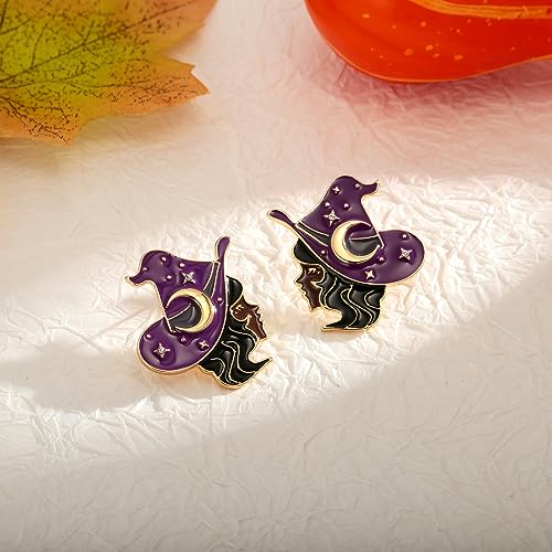 WOWORAMA Halloween Earrings Cute Pumpkin Earrings for Women Fun Crystal Pumpkin Stud Earrings Funny Smiling Face Pumpkin Drop Earrings Halloween Earrings Jewelry