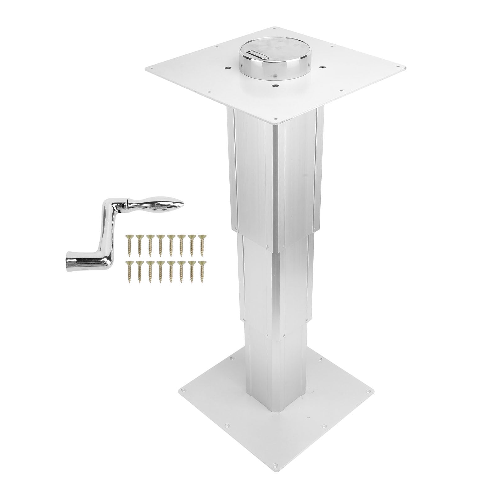 Generic Regulowana Noga Stołu Podnoszonego do łodzi kempingowych. Korba 310 Mm do 720 Mm Stop Aluminium