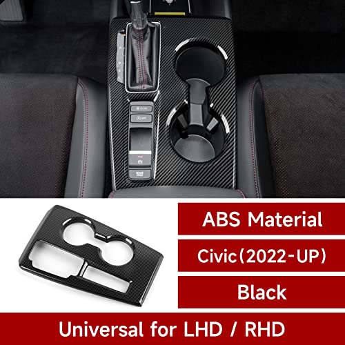Image of Car Gear Shift Panel Cover Decals for 2022 2023 2024 2025 2026 Honda Civic 11th Gen Accessories ABS Carbon Fiber Interior Stickers, Only for Automatic Shifter