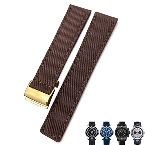 Bracelet nylon 22mm bleu LMMSHA pour le sport et le quotidien