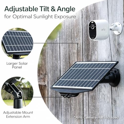 Panel solar Leaf 10 de 5W para mantener tu hogar protegido y tu cámara Arlo activa 6