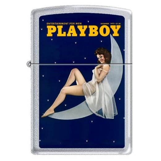 Zippo Playboy December 1973 Cover Satin Chrome Windproof Lighter NEW RARE