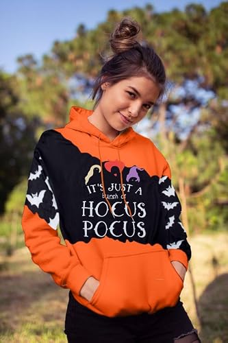 FAYALEQ Halloween Sweatshirts for Women Halloween Hoodies Long Sleeve | Halloween Sweatshirts for Women Halloween Graphic Long Sleeve Shirt Half Zipper Lapel Casual Pullover Top — view 3