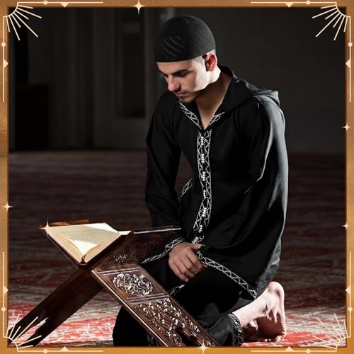 Image of Boyiee Kufi Hat for Men Muslim Knit Kufi Cap Crochet Beanie Skull Beanie African Hat for Men Women