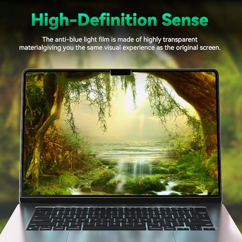 Image of Mamol 2 Pack Anti Blue Light Screen Protector for MacBook Pro 14 Inch (2021-2026, M1, M2, M3, M4, M5), Eye Protection Filter, Anti Glare Screen Film