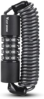 Cadeado,mewmewcat Trava de Segurança para Bicicleta Capacetes de Bicicleta Antifurto Fechaduras de Elasticidade 4 Dígitos Combinação de Senha Bicicleta de Estrada Bicicleta de Estrada Cabo de Aço Fe