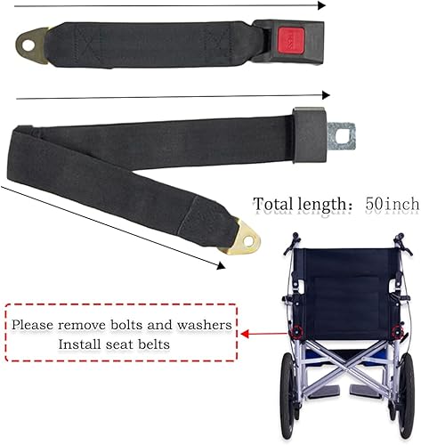 Miniatura 3 de Cinturón de seguridad para silla de ruedas para pacientes discapacitados, accesorios de banda de repuesto para scooters eléctricos, ajustable hasta