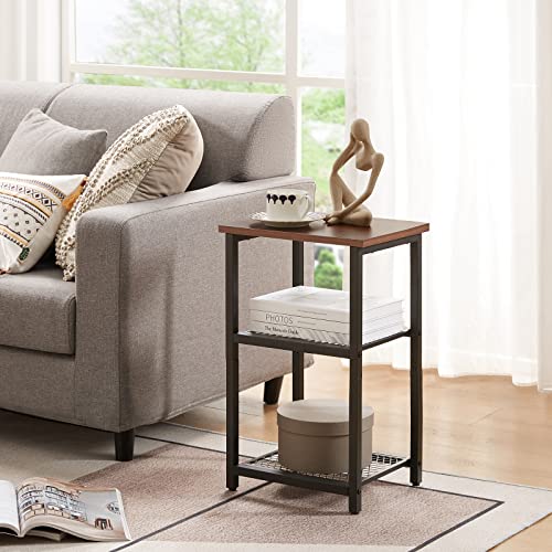 Lifewit Side End Table Nightstand Bedside Coffee Table Desk With Adjustable Feet, 3 Tier Storage Shelf Rack For Living Room Couch Sofa Bedroom Balcony Home Office, Sturdy And Easy To Assemble #TOP1