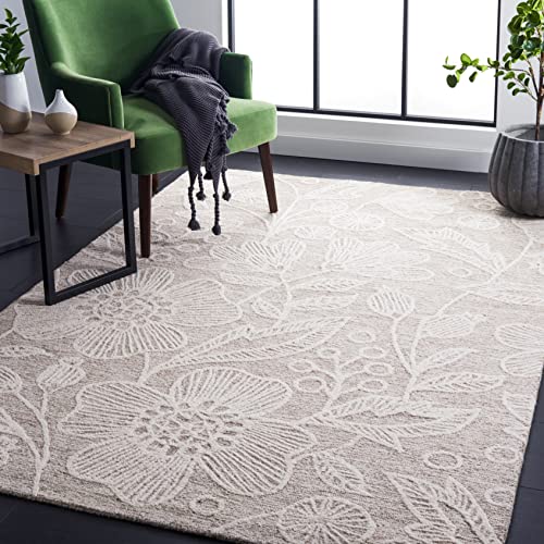 Tapete decorativo rectangular 5 x 8 pies natural e marfil