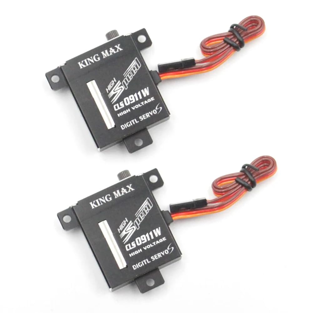 CLS0911W 26g Digital Metal Gears Wing Servo High Voltage High Speed Coreless Motor for Fixed-wing RC Airplane Drones (2PCS CLS0911W)