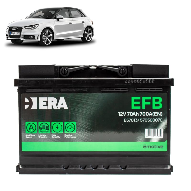 Batteria 70Ah EFB per Audi A1 1.4 1.6 TDI gasolio 2010-2019
