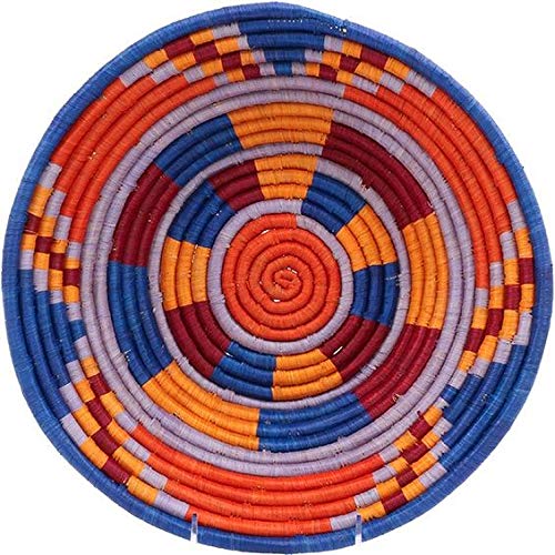 Fair Trade Uganda African Bukedo & Raffia Bowl #UR4912, 11.5-12.5  Across