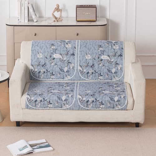 Image of HOKIPO HeavenHue Sofa Cover 2 Seater for Seat & Back, Frosted Petals