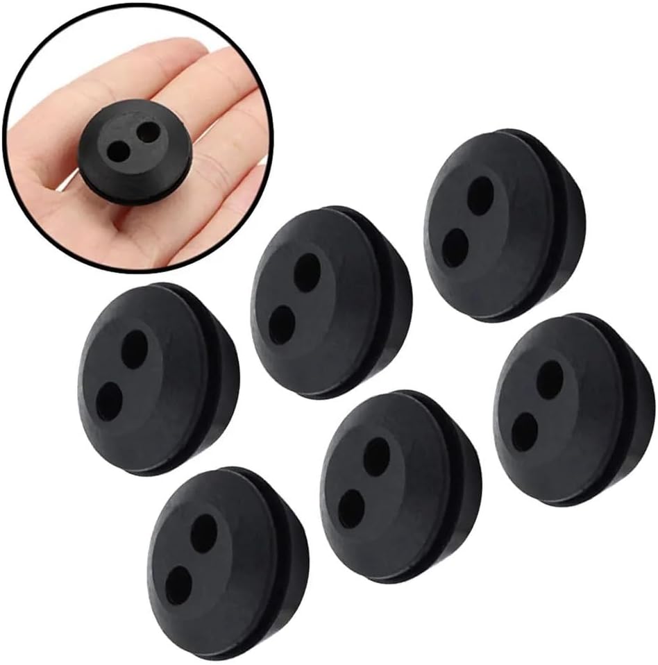 Fit for Rubber Grommet 2 Holes Fuel Seal Grommet Fuel Rubber Grommet Protection Ring Shim Washer Hardware
