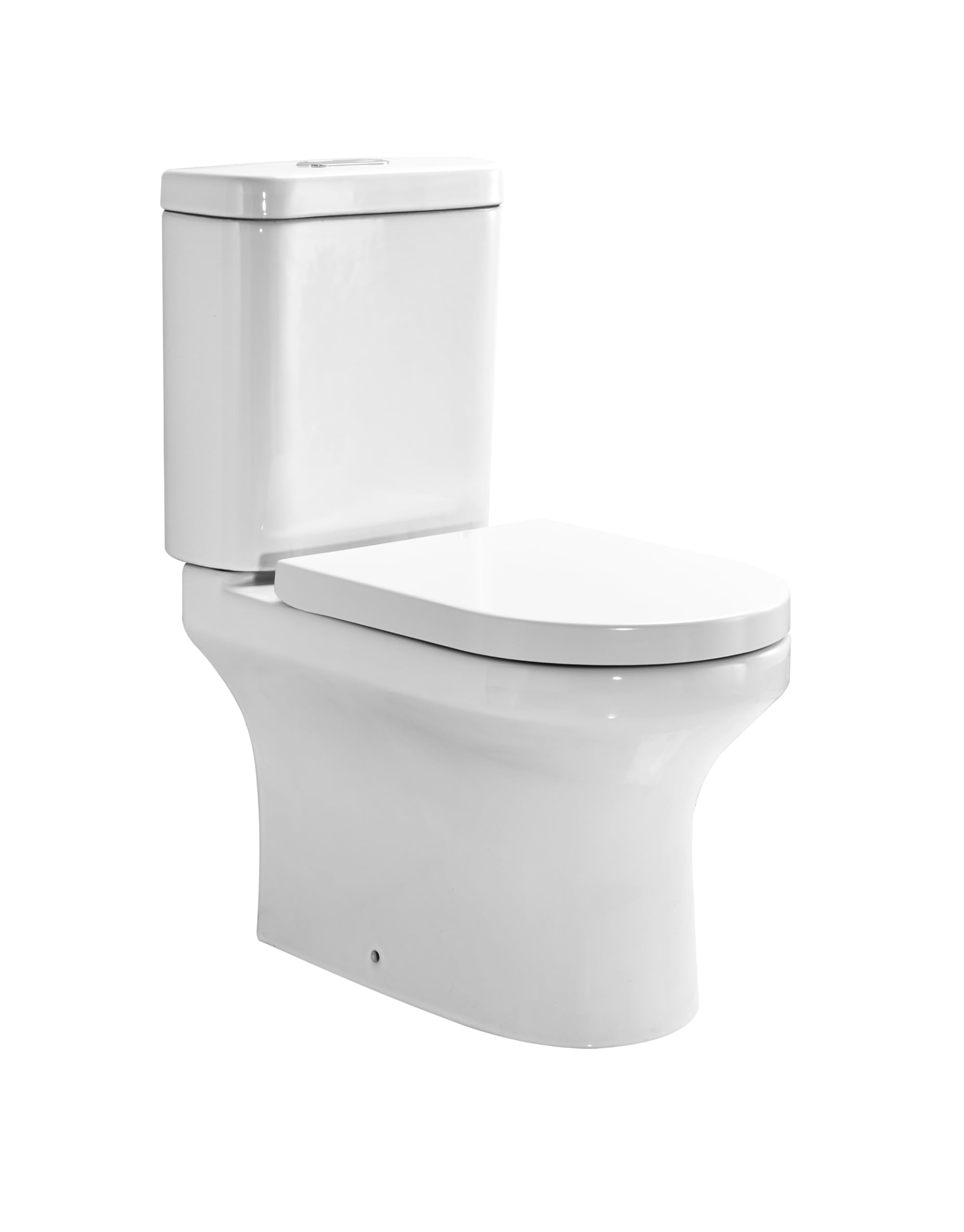 Close Coupled Toilet Rimless Modern Bathroom WC Short Projection with Soft Close Seat