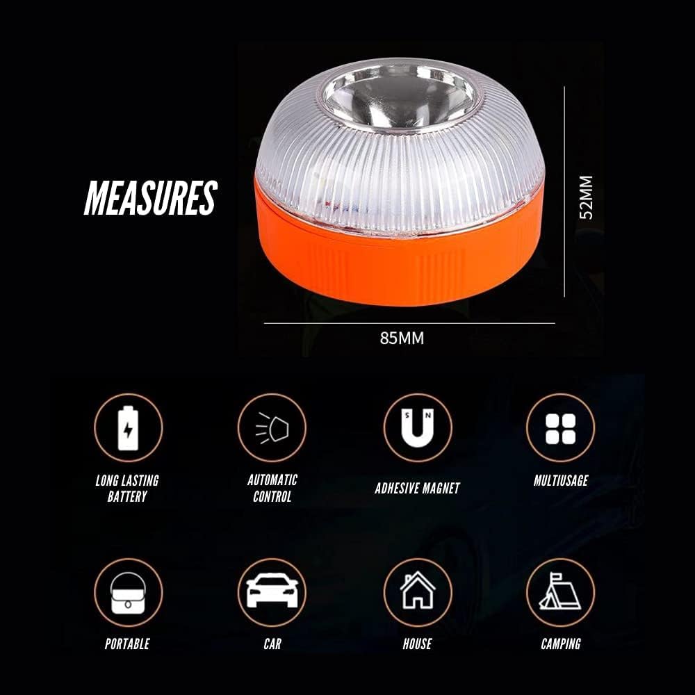 3 Gyrophares LED Magnétiques BSVLiA - Urgence Voiture, 9 Modes, Rechargeable, Étanche