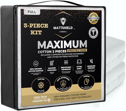 MATTSHIELD Maximum 3-Piece Kit - Waterproof Organic Cotton T...