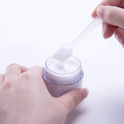 Miniatura 3 de 24 tapas de rosca de plástico blanco recargables de 0.53 oz y 0.5 fl oz 0.5 onzas con base transparente, recipientes de muestras de plástico vacíos