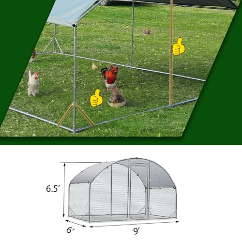 image for Betterhood Large Metal Chicken Coop Round Top Upgrade Tri-Supporting W
