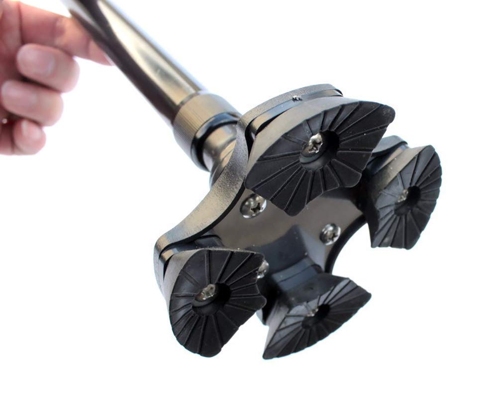 MRKU Bastón para Caminar, Independiente, bastón para Caminar con luz LED, bastón Ajustable para Padres, Madres, Regalos para Hombres y Mujeres, Hermoso Paisaje Negro