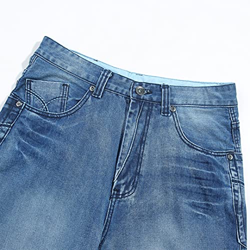 XYGJZ MeMens Baggy Jeans Plus Size Hip Hop Wide Straight Leg Loose Fit Denim Pants for Big Fat Men4