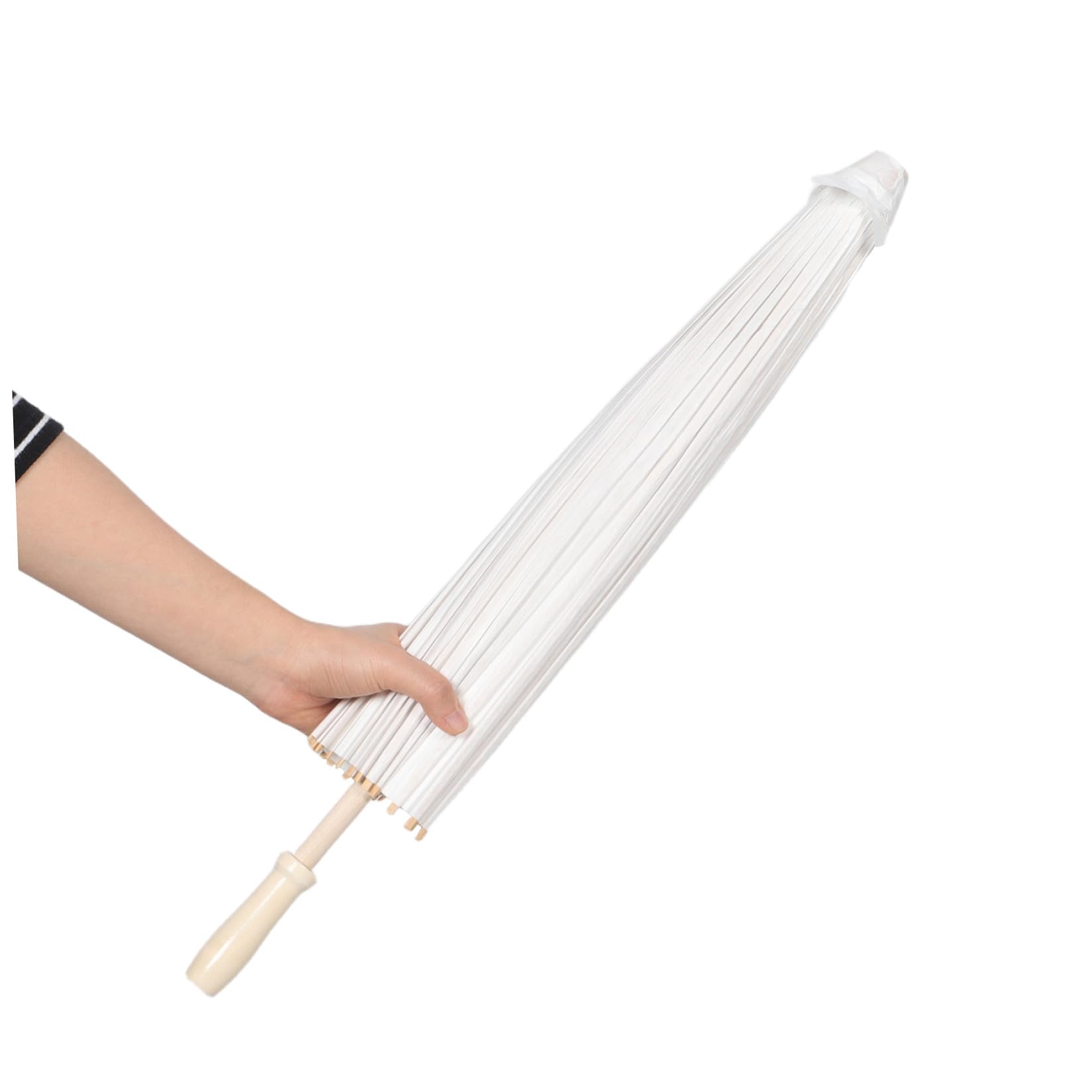 4 Weiße Papierschirme aus Papier und im Chinesisch Japanischen Stil Langlebig mit Regenschutz für Brautparty und Fotoshooting Dekoration