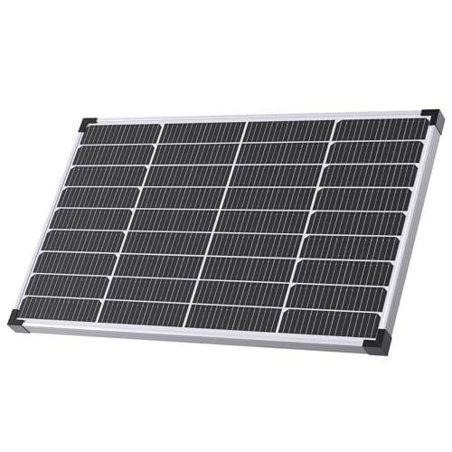 ZOUPW 50 Watt Solar Panel for12 Volt Batteries,N-Type 16BB Solar Panel 50W Monocrystalline PV Module 25% High-Efficiency IP68 Waterproof for RV Camper Marine Home Rooftop Off-Grid Living (Sliver)