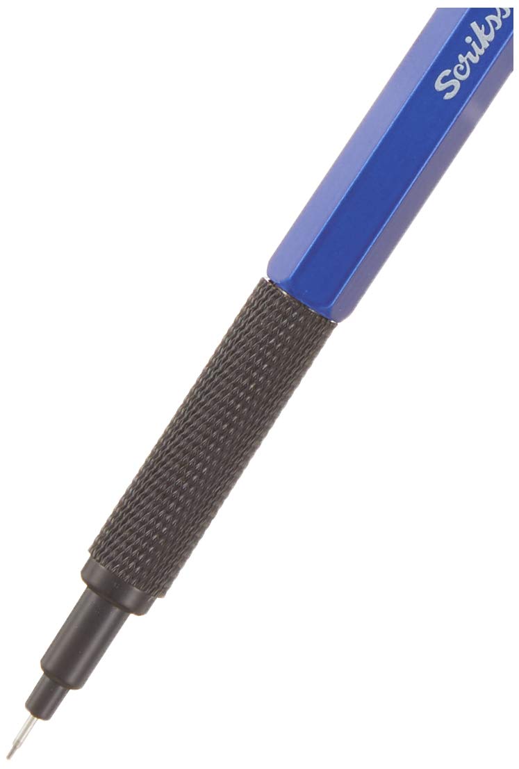 SCRIKSS - Ołówek mechaniczny - Graph-X + Scrikss Tube 2B ołówek + gumka do wycierania (niebieski, 0,5 mm)