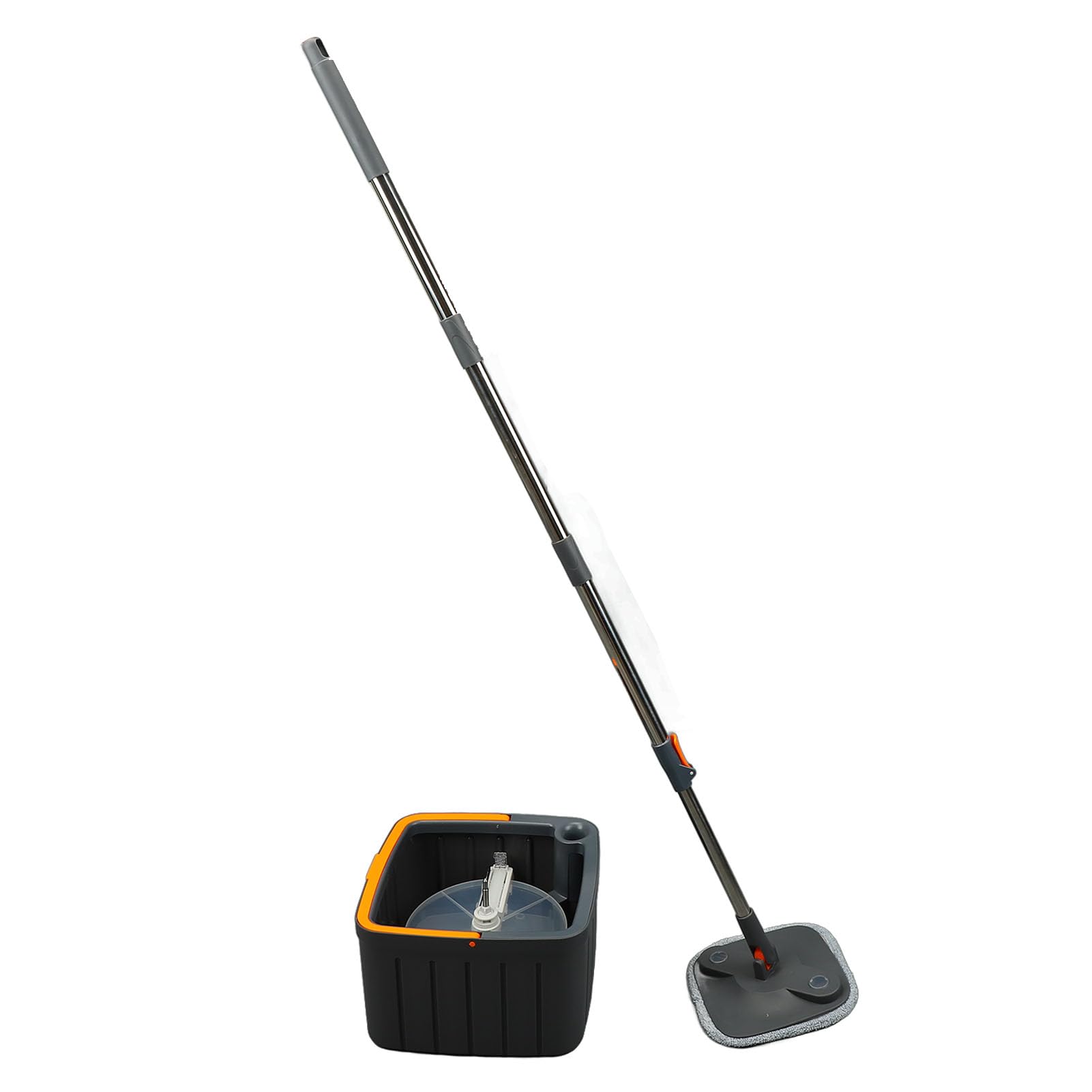 Qcwwy Juego de Cubo de Fregona Autoescurrido con Fregona Giratoria de 360 ​​Grados y Cubo Extraíble para Limpieza de Suelos de Mármol, Baldosas de Madera Dura