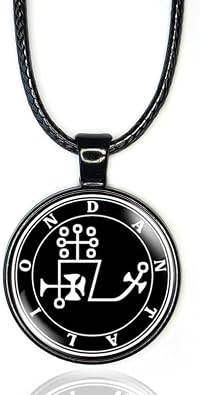 Dantalion Demonic Sigil Necklace Left Hand Path Pagan Black Witch, Dark Arts Witchcraft Demonic Seal, Lesser Key Of Solomon Ars Goetia Ritual Occult Jewelry Pendants
