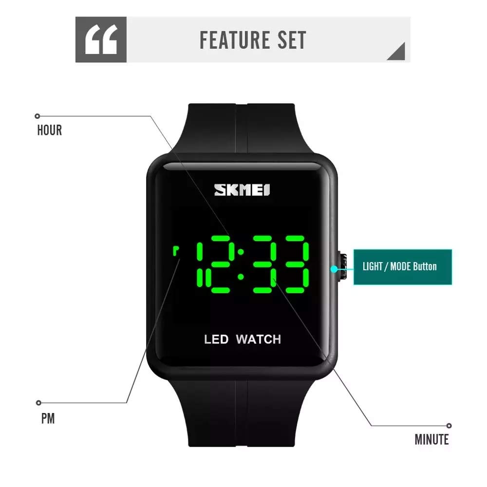 MASTOP Relojes digitales impermeables para hombre, estilo clásico, para deportes, al aire libre, para parejas, electrónicos
