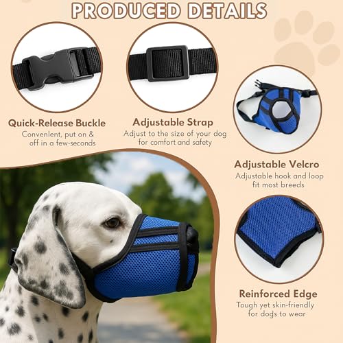 Colenumone Dog Muzzle Breathable Air-Mesh 3D – Mesh Soft Muzzle for Small Medium Large Sized Dogs, Adjustable for No Bark, Scavenging, Licking & Chewing, Prevent Biting(green-L) - Image 3