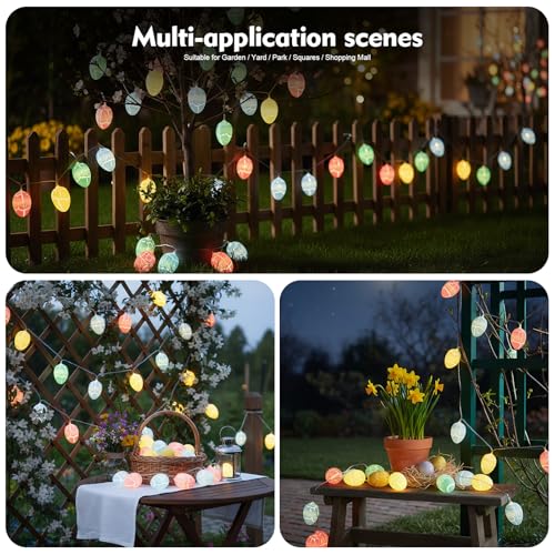 Ostern Lichterketten,3 Meter 20 LED Ostereier Lampen,Ostern Dekorative Lichter,LED Ostern Lichter,Easter Lichterketten,Eier Lichter Batteriebetrieb für Party Kamin Schlafzimmer Geburtstag Hochzeit