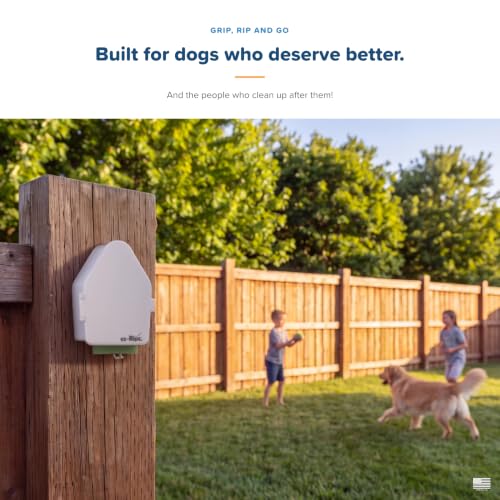 Image of Indoor /Outdoor Dog Poop Bag Dispenser Wall Mount (White), Includes 3 Sample Rolls of Waste Bags, Easy Setup Dog Poop Station