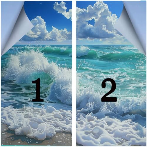 Vinilo Prisma para Ventana Privacidad Colorido Ocean 17.7x23.6 pul x2 miniatura 3