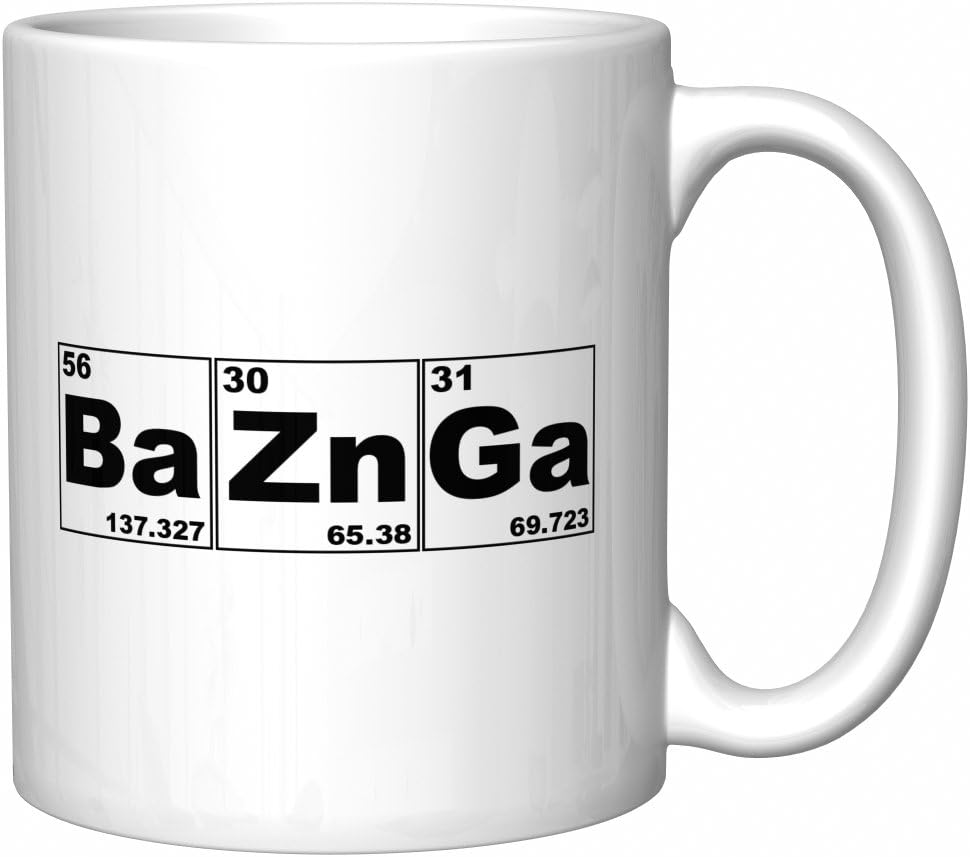 Big Bang Theory Bazinga Coffee Mug with Periodic Table Elements
