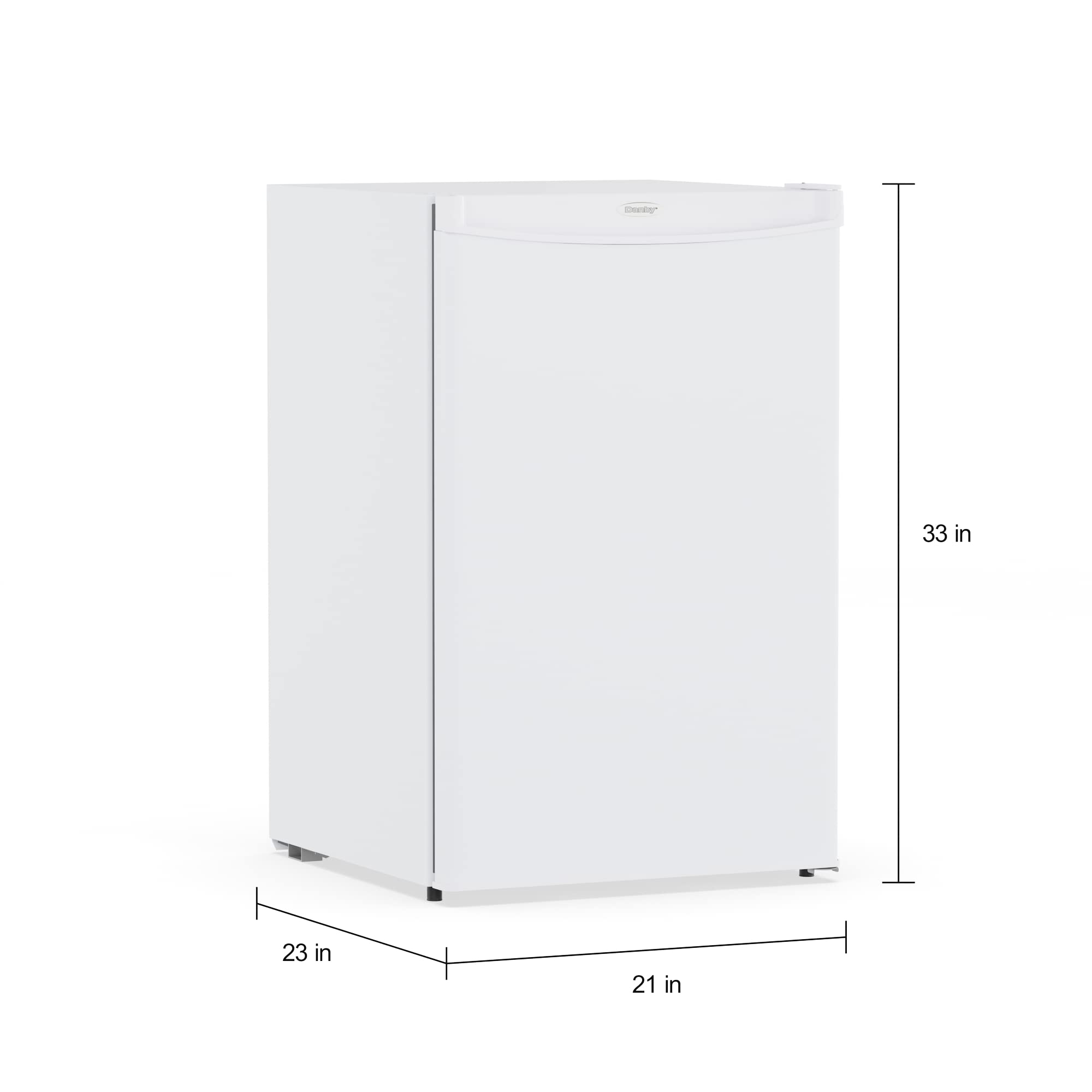 Danby DUFM032A3WDB-3 3.2 cu. ft. Upright Freezer in White Environmentally friendly R600a refrigerant 3.2 cu. ft. (90 L) capacity upright freezer on Fridge.com