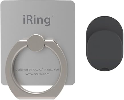 iRing Premium, 3 en 1, anilla de sujeci?n de mano, kit para coche, dise?o de AAUXX, color Gris Plata iRing Premium, 3 en 1, anilla de sujeci?n de mano, kit para coche, dise?o de AAUXX, color Gris Plata