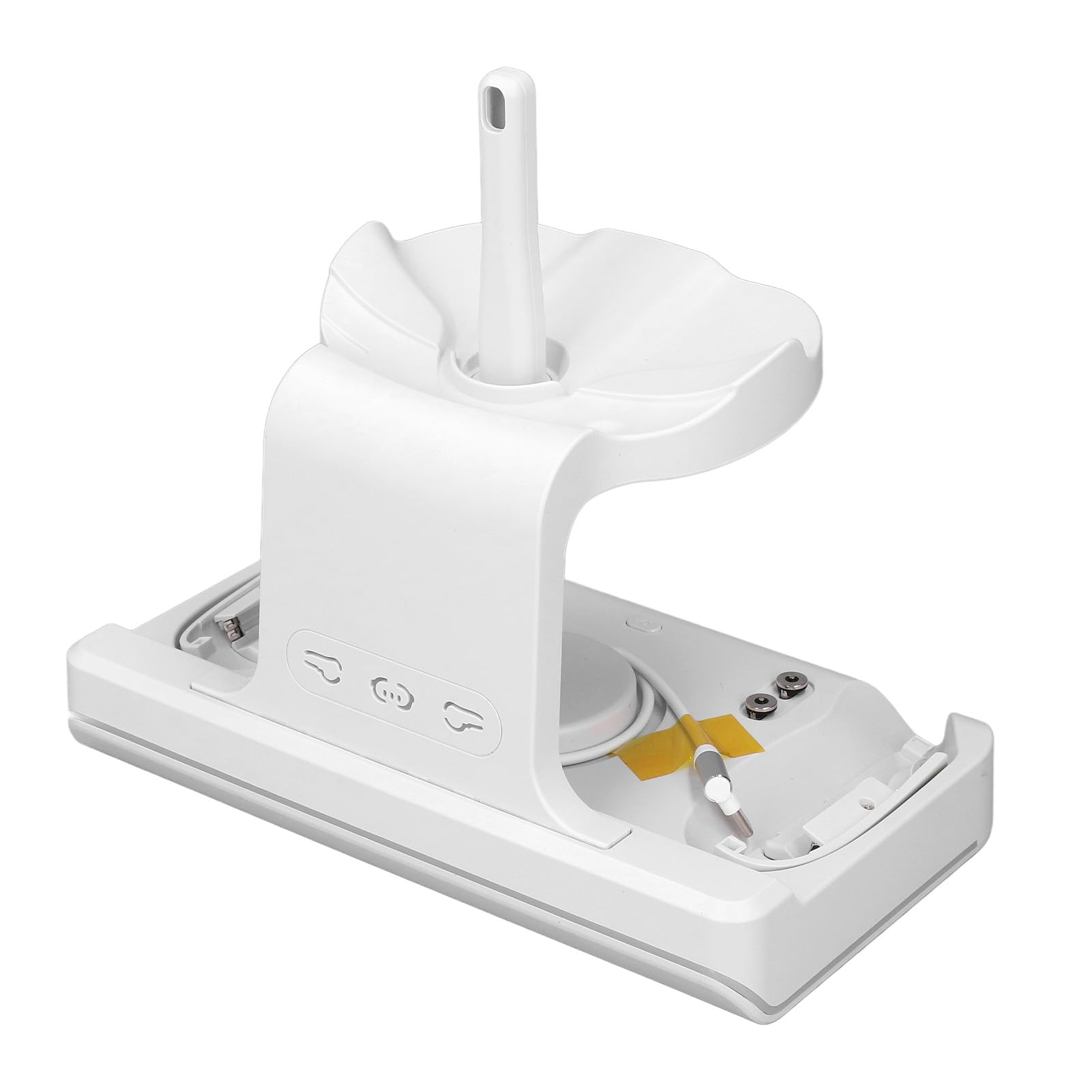 Supporto di ricarica per controller VR con luce RGB, stazione di ricarica wireless per cuffie VR, stazione di ricarica rapida di tipo C per 2, include 2 batterie ricaricabili e St (bianco)