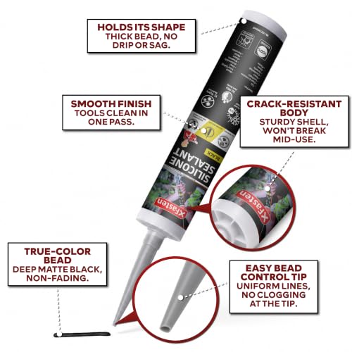 XFasten Black Silicone Sealant