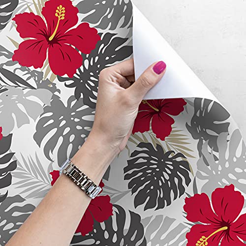 Décoration Murale Magic-Stick Premium Grand Format Papier Peint Hibiscus