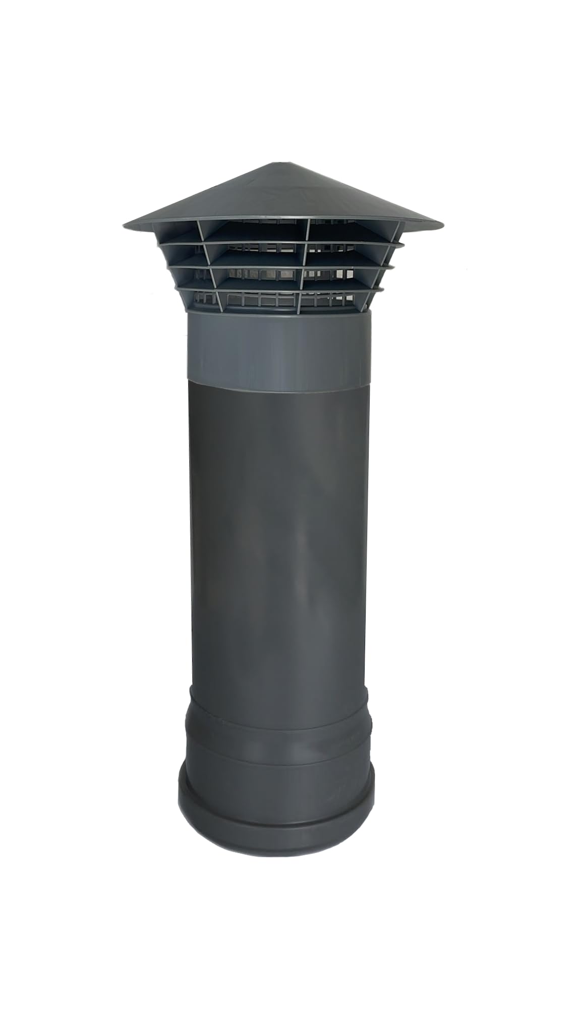 Drainagelüfter/Dachlüfter mit Muffenrohr passend für alle HT- und KG-Rohre, Dachentlüftung, Abluft, PVC, DN 70, DN 75, DN 100, DN 110, Gummidichtung (DN 100 / DN 110)