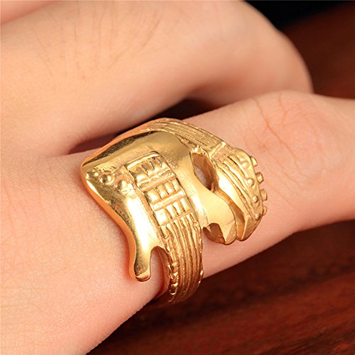 HIJONES Uomo Acciaio Inossidabile Placcato Oro