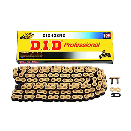 D.I.D 428 nzgbx118fb abierto Cadena con Spring Link, Oro/Negro
