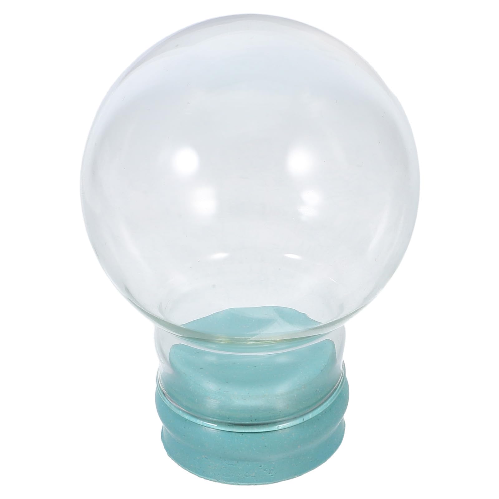 VALICLUD Empty Snow Globe Glass Replacement 45mm Dome Glass with Rubber Base Festive Style Versatile Decoration for Wedding and DIY Craft