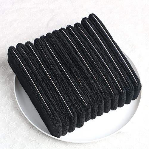 Image of Cotton Sweatband Headbands,Pack of 12,Elastic Stretchy Sport Terry Cloth Sweat Bands,Yoga Workout Fitness Exercise Basketball Headband