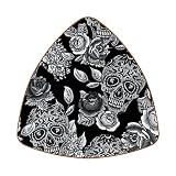 Paquet de 6 sous-Verres pour Table Basse,tête de Mort et Vintage Floral,sous-Verres en Cuir pour la Maison pour Boissons