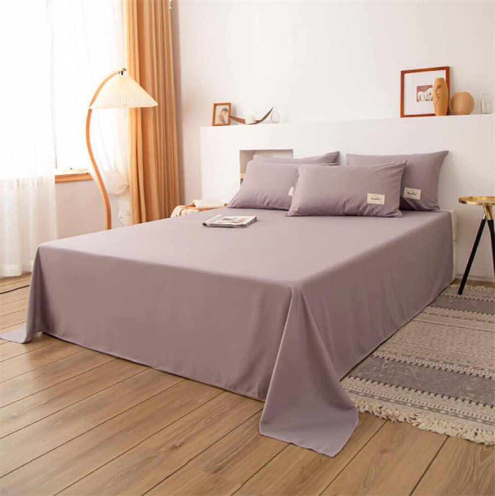 Drap de lit en coton lavé luxueux et couvre-lit solide King Size 230x230