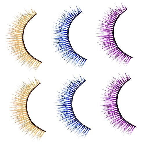 FRCOLOR 3ペア 3d立体つけまつげ まつげエクステキット ラッシュキット まつげクリアバンド 睫毛 ラッシュファン 見て 人工 パーティーまつげ パフォーマンスまつげ 合成糸繊維